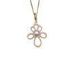 Necklace Freshwater Pearl Copper Round Fashion Minimalist Sweet Flower Universal Buckle Pendant