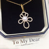 Necklace Freshwater Pearl Copper Round Fashion Minimalist Sweet Flower Universal Buckle Pendant