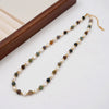 Necklace Freshwater Pearl Dopamine Girl Colorful Stone Niche Geometric Handmade Clavicle Chain Accessories For Women