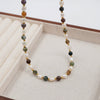 Necklace Freshwater Pearl Dopamine Girl Colorful Stone Niche Geometric Handmade Clavicle Chain Accessories For Women