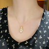 Necklace Freshwater Pearl Feather Natural Seashells Pendant Copper