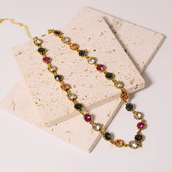 Necklace Freshwater Pearl Geometric Design Light Luxury