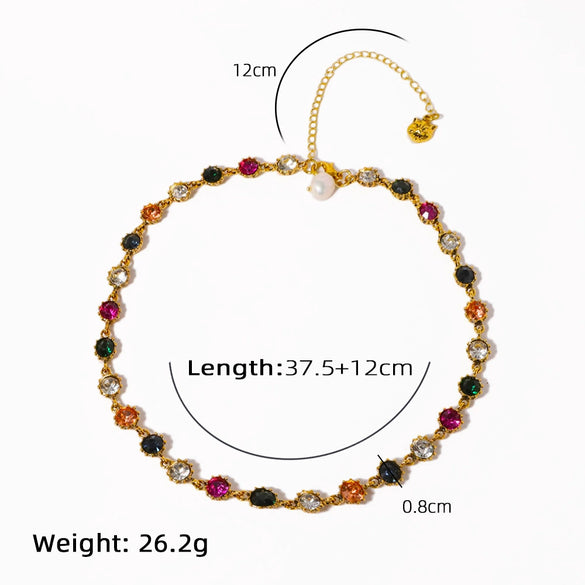 Necklace Freshwater Pearl Geometric Design Light Luxury