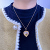 Necklace Freshwater Pearl Heartshaped Copper Monet Garden Middle Ancient Oil Painting Wind