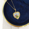 Necklace Freshwater Pearl Heartshaped Copper Monet Garden Middle Ancient Oil Painting Wind