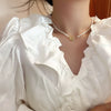 Necklace Freshwater Pearl Metal Alloy Mixed Gem Inlay Geometric Flower Electroplating Snake Bone Chain