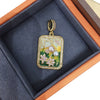 Necklace Freshwater Pearl Monet Garden Middle Ancient Oil Painting Style Square Retro Copper Accessories Special Shape