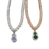Necklace Freshwater Pearl Natural Chalcedony Agate Gourd Copper Fashion Minimalist