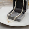 Necklace Freshwater Pearl Simple Geometric Cross Chain Titanium Steel