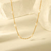 Necklace Freshwater Pearl Titanium Steel Stainless Steel Geometric Electroplating Ochain