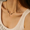 Necklace Freshwater Pearl Zirconium Cross Titanium Steel Geometric Electroplating Jewelry