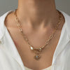 Necklace Geometric Pattern Titanium Steel And Stainless Steel Light Luxury Electroplated For Women