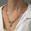 Necklace Geometric Pattern Titanium Steel And Stainless Steel Light Luxury Electroplated For Women