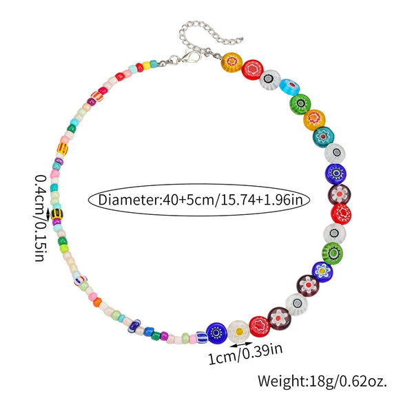 Necklace Glass Acrylic Imitation Geometric Handmade