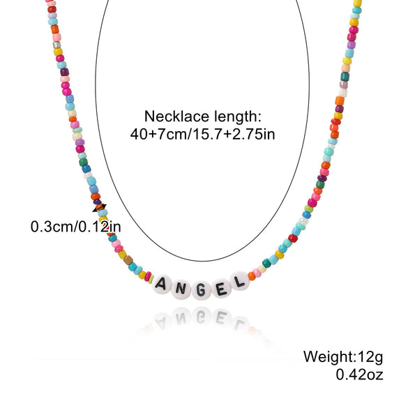 Necklace Glass Glaze Handmade Geometric Animal Zodiac Beaded Jewelry
