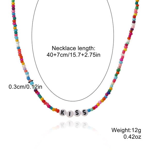 Necklace Glass Glaze Handmade Geometric Animal Zodiac Beaded Jewelry