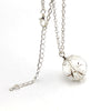 Necklace Glass Mixed Gem Inlay Dandelion Seed Retro Verbal Chain