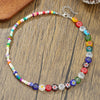 Necklace Glazed Rice Beads Alloy Geometric Handmade For Women