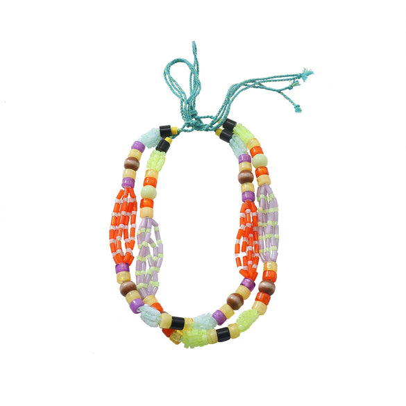 Necklace Hand Knitted Natural Vacation Style Geometric Plastic Resin Beads