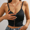 Necklace Handmade Beaded Doublelayer Artificial Crystal Red Retro Geometric Ochain Electroplated For Women