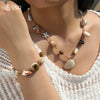 Necklace Handmade Bohemian Style Woven Rope Natural Shell With Geometric Pendant Accessories