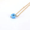 Necklace Handmade Glass Beads Round Copper Mixed Gem Inlay Geometric Style Women's