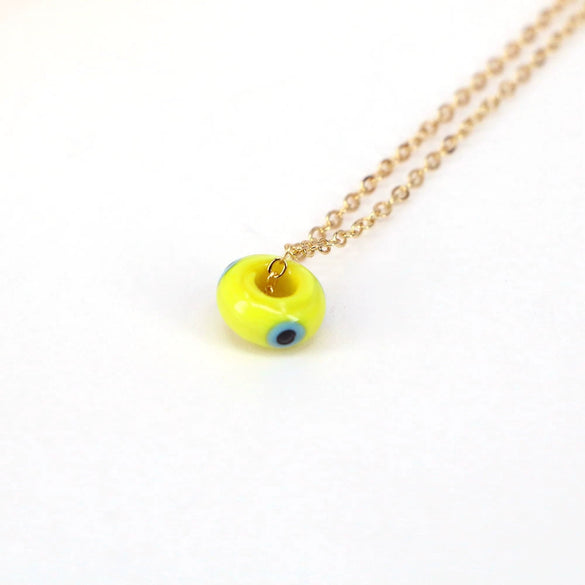 Necklace Handmade Glass Beads Round Copper Mixed Gem Inlay Geometric Style Women's