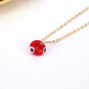 Necklace Handmade Glass Beads Round Copper Mixed Gem Inlay Geometric Style Women's