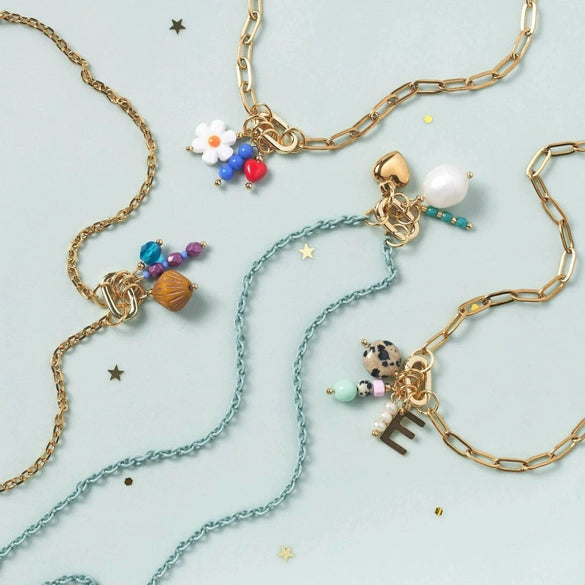Necklace Handmade Pearl Pendant Jewelry Copper Heart Shape Electroplating