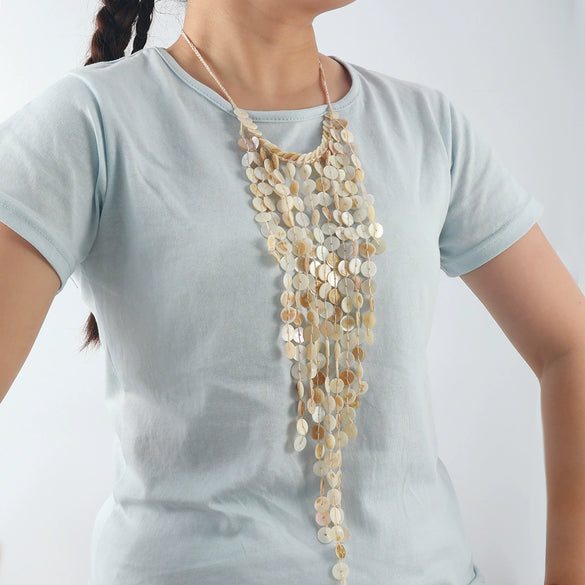 Necklace Handmade Shell Geometric Mixed Gemstone Women's