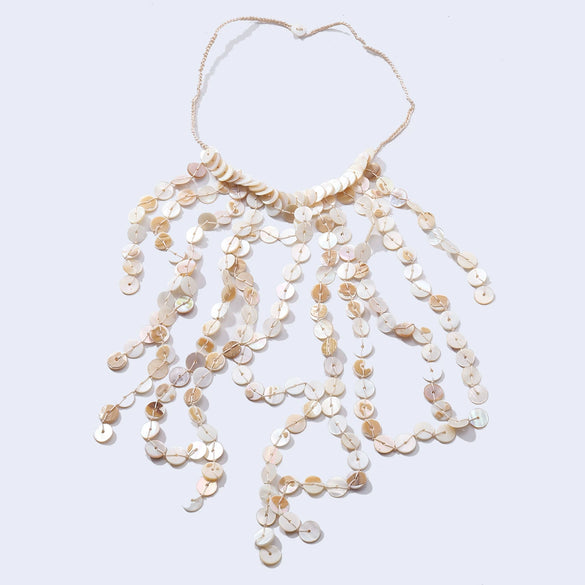 Necklace Handmade Shell Geometric Mixed Gemstone Women's