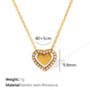 Necklace Heart Design Gold Fashion 316L Stainless Steel Electroplating
