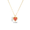Necklace Heart Shape Copper Mixed Gem Inlay Electroplating For Women