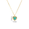 Necklace Heart Shape Copper Mixed Gem Inlay Electroplating For Women