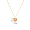 Necklace Heart Shape Copper Mixed Gem Inlay Electroplating For Women