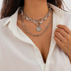 Necklace Hip Hop Style Geometric Alloy Aluminum Iron Chain Electroplating