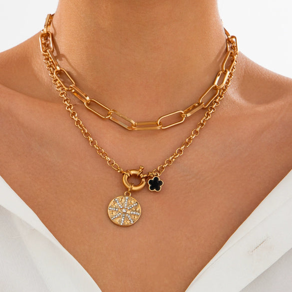 Necklace Hip Hop Style Geometric Alloy Aluminum Iron Chain Electroplating