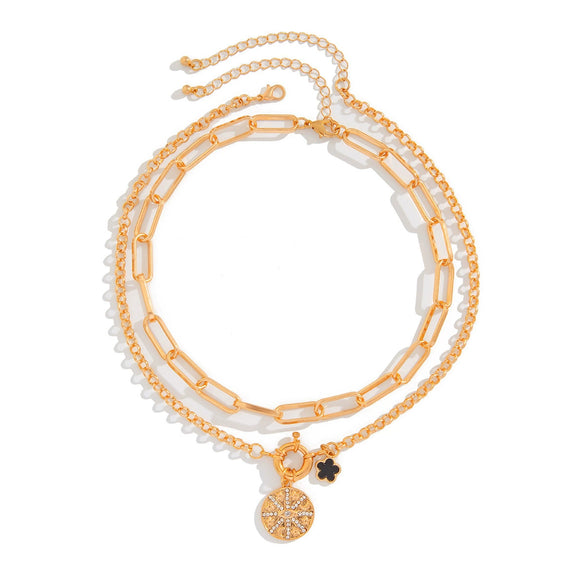 Necklace Hip Hop Style Geometric Alloy Aluminum Iron Chain Electroplating