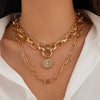 Necklace Hip Hop Style Geometric Alloy Aluminum Iron Chain Electroplating
