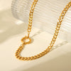 Necklace Hip Hop Trend Steel Cuban Chain 18K Gold Stainless Steel Geometric Electroplated Women's Jewelry