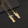Necklace Hiphop Clavicle Chain Jewelry Titanium Steel Chain Copper Pendant Microencrusted Zircon Dripping Oil Style Unisex