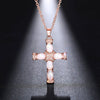 Necklace Imitation Opal Copper Geometric Sweet Cool Style With Letters Numbers Text Zirconia Oshaped Chain For Women