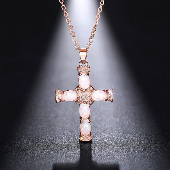 Necklace Imitation Opal Copper Geometric Sweet Cool Style With Letters Numbers Text Zirconia Oshaped Chain For Women