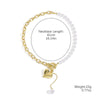 Necklace Imitation Pearl Alloy Geometric Electroplated Simple Beach Ocean Style