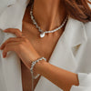 Necklace Imitation Pearl Alloy Geometric Irregular Electroplating For Women