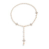 Necklace Imitation Pearl Alloy Rhinestones Geometric Cross Chain Electroplating