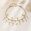Necklace Imitation Pearl Alloy Starfish Shell Tassel Geometric Electroplating Women's