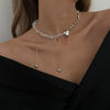 Necklace Imitation Pearl Chain Iron Alloy Heart Geometric Electroplating Women's