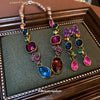 Necklace Imitation Pearl Diamond Water Drop Flower Midancient Light Luxury Allmatching Design