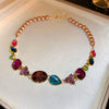 Necklace Imitation Pearl Diamond Water Drop Flower Midancient Light Luxury Allmatching Design
